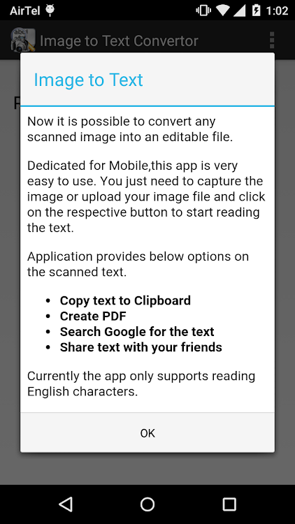 Image to Text Convertor - 1.1 - (Android)