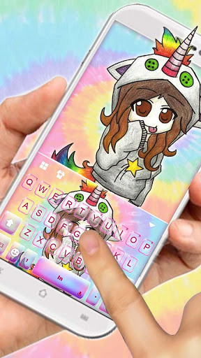 Screenshot Tie Dye Girl Unicorn Keyboard 