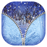 Winter Zipper Lock Screen Apk