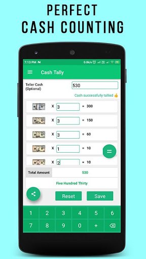 Screenshot Cash Tally - Bank Note Counter