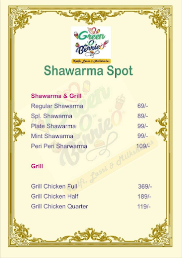 Green O Berrieo Shawarma Spot menu 