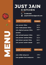 Just Jain Kkitchen menu 1