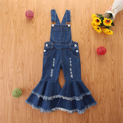 Title 3, Girls Versatile Double Layer Denim Suspenders. ...