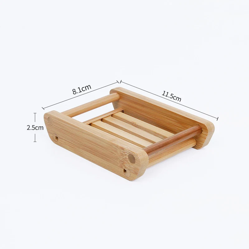 Title 6, Porte-savon en bambou et bois avec égouttoir. G...
