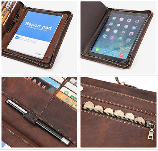 Title 3, Leather Portable Multi-function Flat Cover. Pro...
