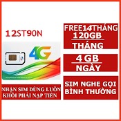 Sim Viettel Sim 4G 1 Năm 12St60N + 12St90N Free Mạng 1 Năm /V120N Lên Mạng + Gọi Miễn Phí - 3St70N / 6Umax4G/ Umax50N