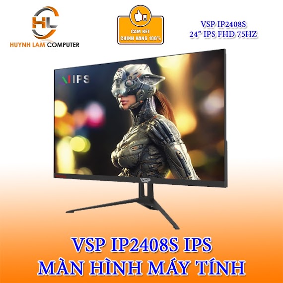 Màn Hình Vsp Ip2408S 24Inch (23.8" Ips Fhd 75Hz, Hdmi+Vga+Audio 3.5) - Hàng Chính Hãng