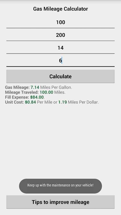 How can one calculate car gas mileage?