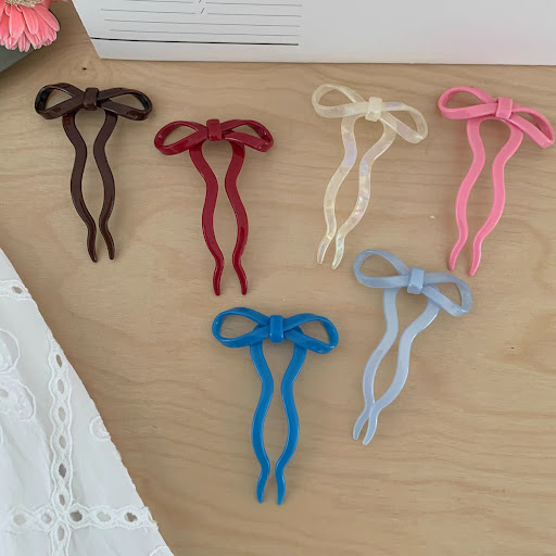 Title 1, Simple Bow New Chinese Style U-shaped Hairpin, ...