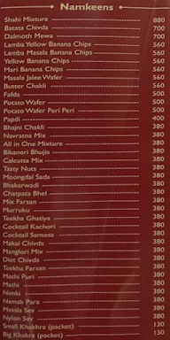 Brijwasi Sweets Original Since 1946 menu 4