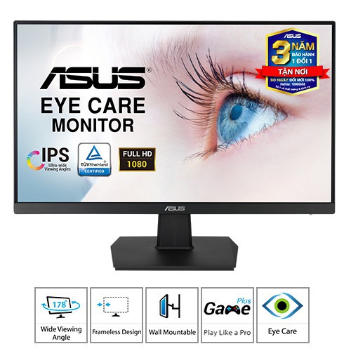 Màn Hình Asus Va24Ehe 23.8" Full Hd (1920X1080) Ips Bảo Vệ Mắt - Hàng Chính Hãng