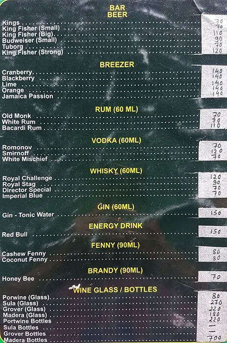 Cliff Side menu 