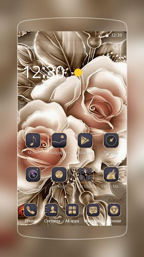 Golden Rose Flower Theme