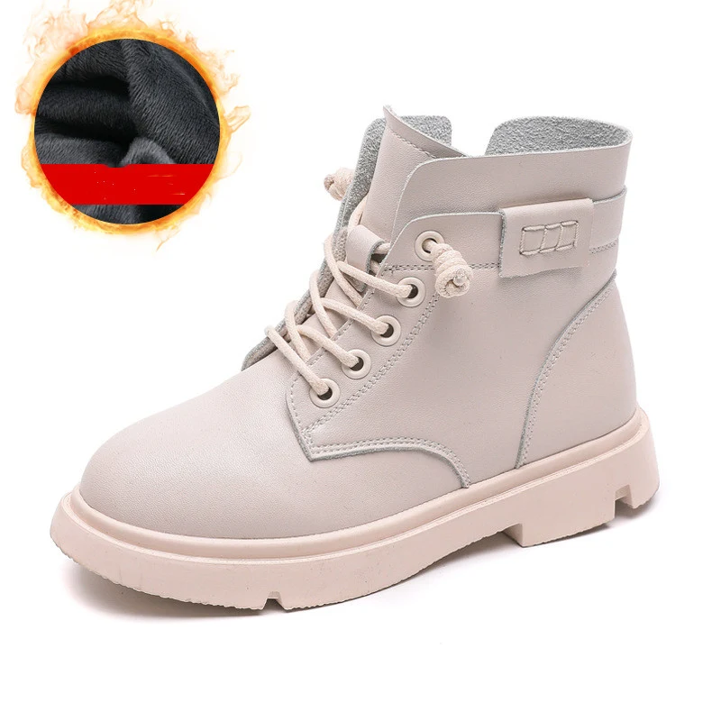 Title 6, Bottines Martin en coton style britannique pour...