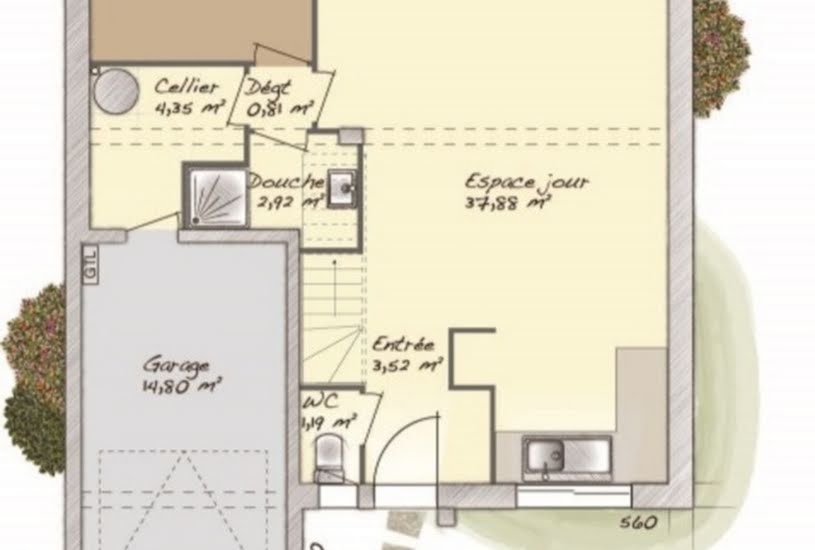  Vente Terrain + Maison - Terrain : 400m² - Maison : 128m² à Villers-Bocage (14310) 