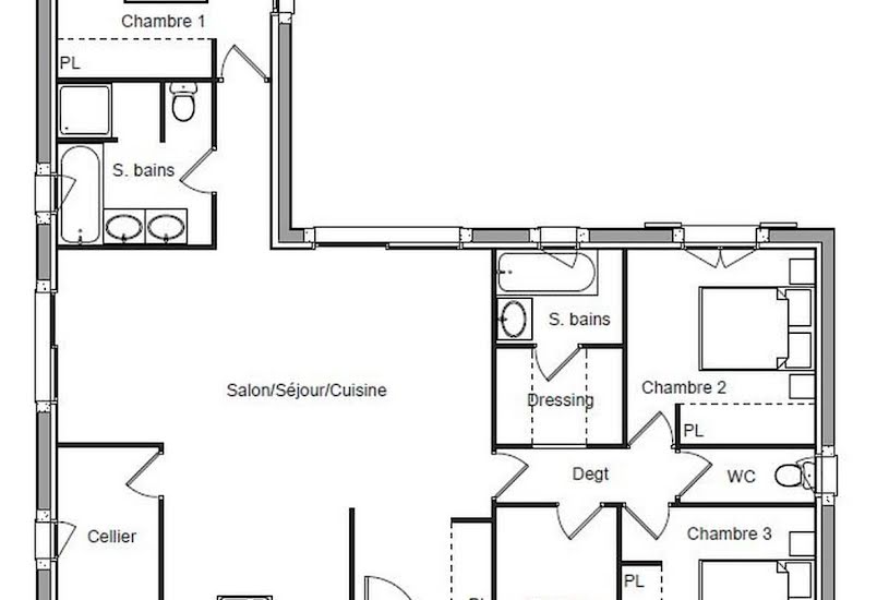  Vente Terrain + Maison - Terrain : 573m² - Maison : 104m² à Portets (33640) 