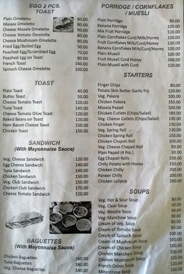 Freedom Cafe menu 