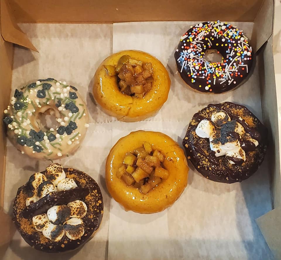 Cake donuts available in half dozen or full dozen. Variety of flavors. Vegan and dairy free options available.
