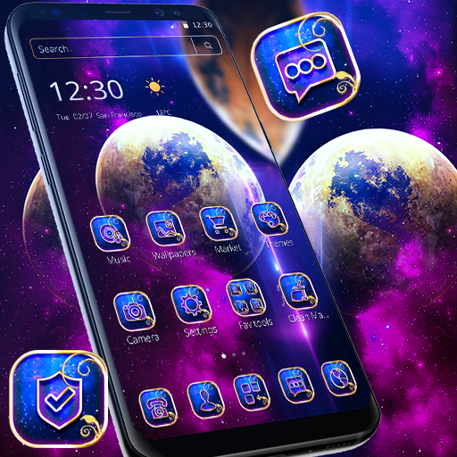Galaxy Space Earth Launcher Theme ?