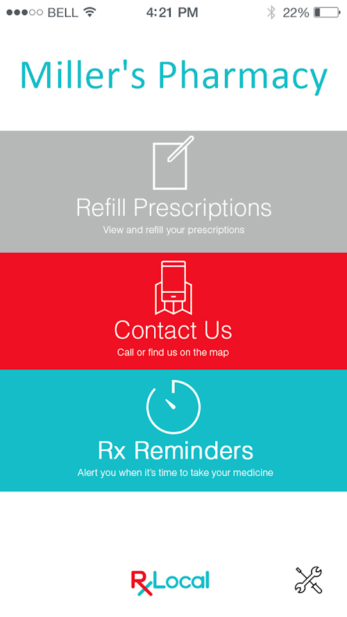 Android application Millers Pharmacy screenshort