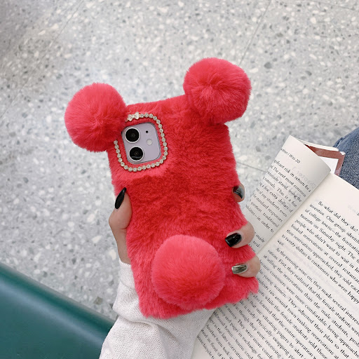Title 12, Fashion Simple Cute Plush Panda Phone Case Prot...