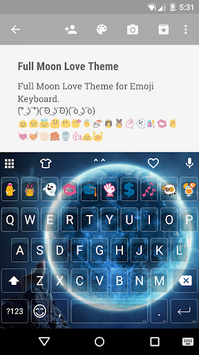 Full Moon Love Emoji Keyboard