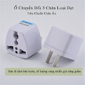 Ổ Chuyển Đổi Phích Cắm Từ 3 Chân Sang 2 Chân Nguồn 220V Màu Trắng Pcd01