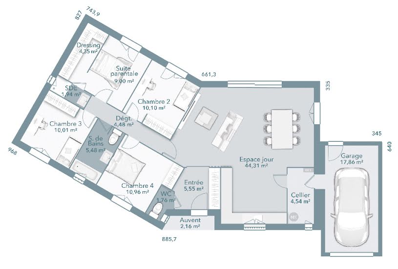  Vente Terrain + Maison - Terrain : 441m² - Maison : 112m² à Lamothe-Capdeville (82130) 