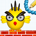 Draw to Crush Bird : Puzzle