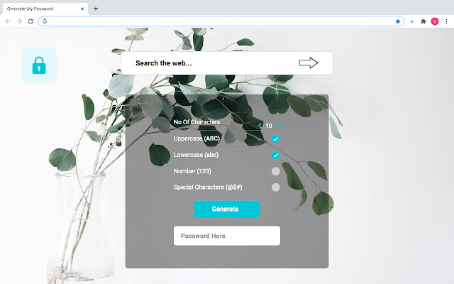 Generate My  Password chrome extension