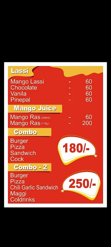 Zulelal Food Court menu 