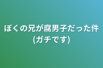 ぼくの兄が腐男子だった件(ガチです)