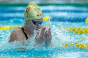 Lara van Niekerk in action in the women's 50m breaststroke on  Saturday. 