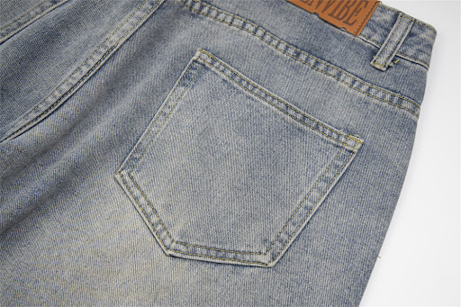 Title 5, Splash Ink Loose Denim Trousers for Men and Wom...