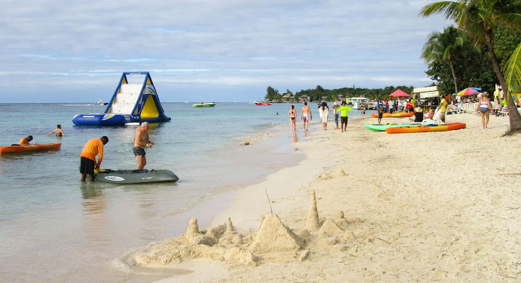 A beach scene at West Bay Beach in Roatan, Honduras. 