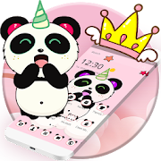 Pink Cute Panda Horn Theme  Icon