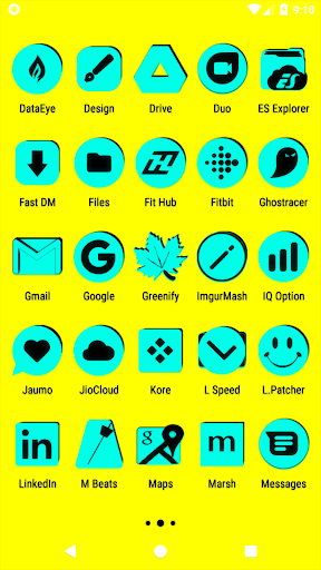 Screenshot Cyan and Black Icon Pack