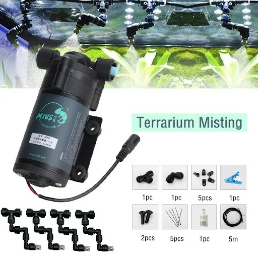 Reptile Rainforest Misting Spray System Greenhouse Humidification Cooling Nebulizer Irrigation Tools Terrarium Spraying 