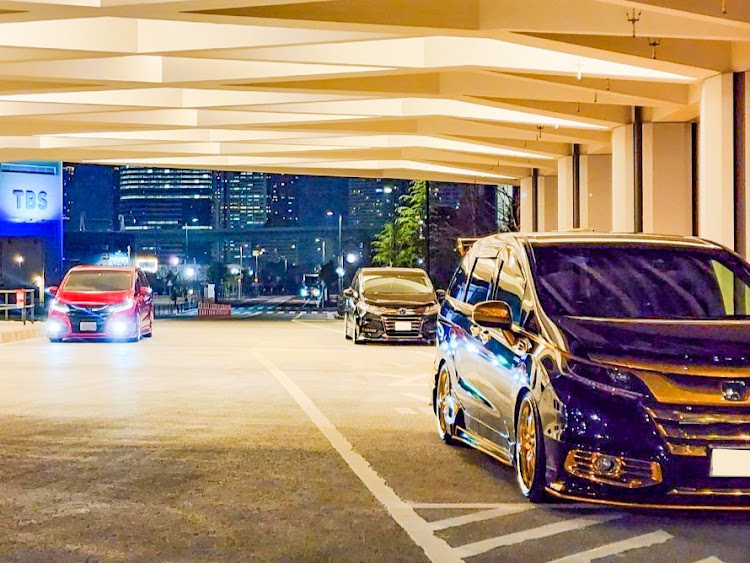 オデッセイのclub.M・チバラキ組、夜のオデ掛け・映えスポットPart2・露出の少ない2台😁・個性的な2台と赤いだけの1台に関するカスタム事例の投稿画像6枚目