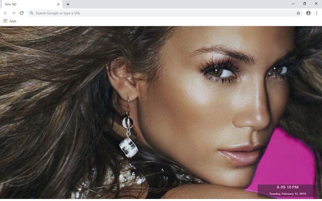 Jennifer Lopez New Tab Theme