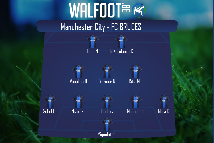 Composition FC Bruges | Manchester City - FC Bruges (03/11/2021)