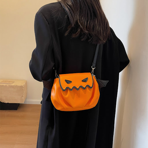 Title 2, Funny Halloween Pumpkin Cartoon Crossbody Bag w...