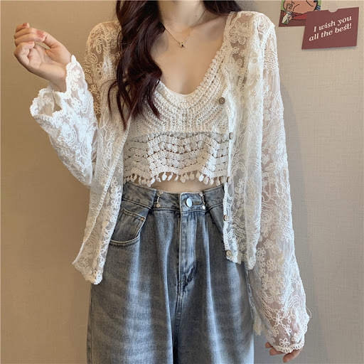 Title 13, Womens Crocheted Two-piece Set Summer New West...