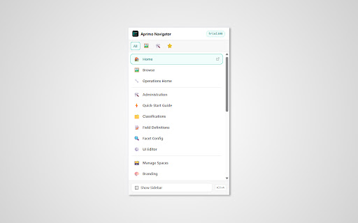 Settings Navigator screenshot 1