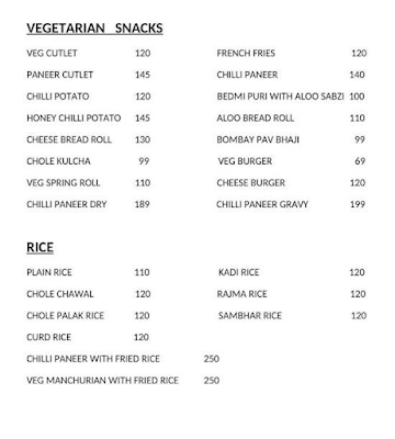 Dilawar Shop menu 