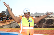 Durban Mayor Zandile Gumede sod turning at the official launch of the  new Point waterfront and promenade on March 27 , 2018. 