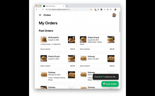 Uber Eats Spending Tracker screenshot 2