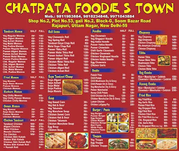 Chatpata Foodies Town menu 