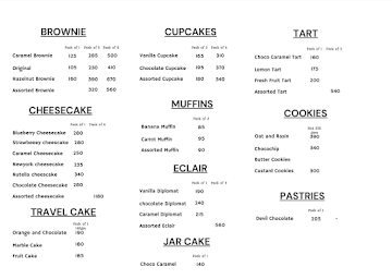 Scrummy Patisserie menu 