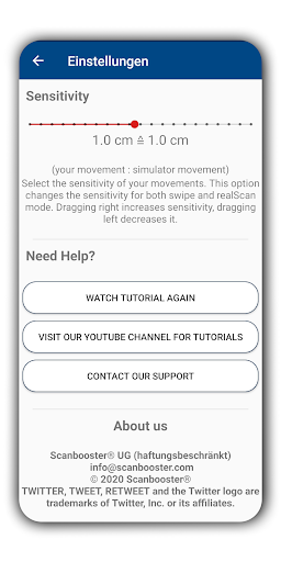 Screenshot Scanbooster Control Ultrasound